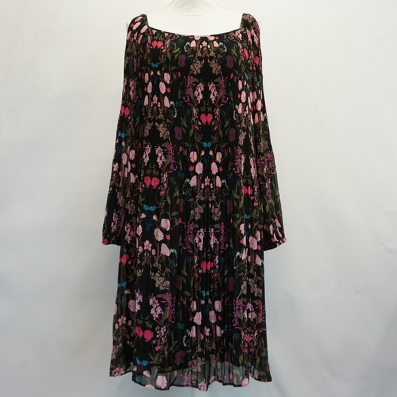 INC Chiffon Floral Cold Shoulder Shift Dress 3X - Picture 2 of 8